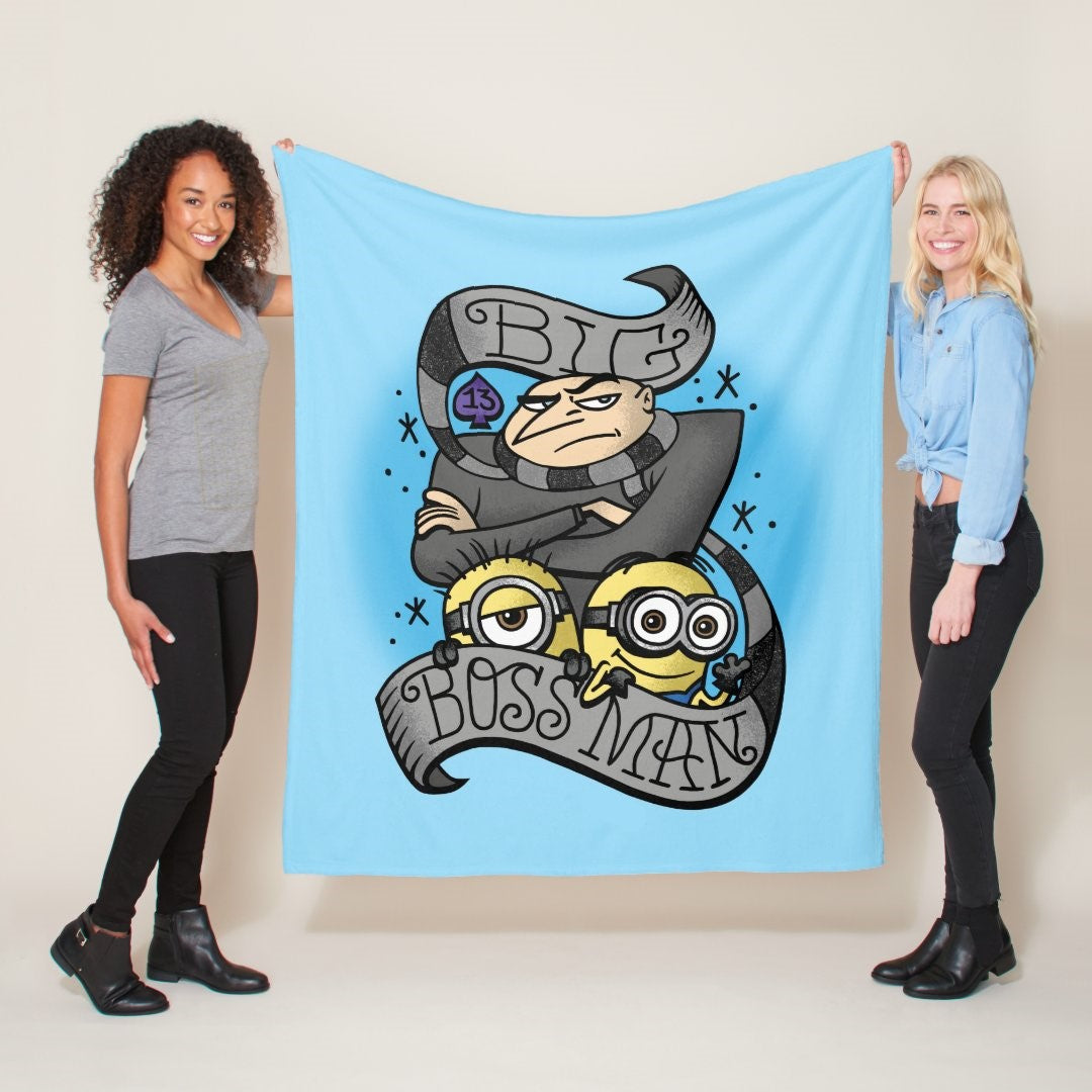 Minions Blanket Despicable Me Big Boss Man Gru Minions Blanket Blue