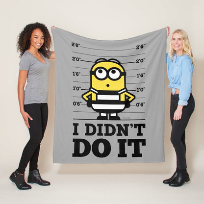 Minions Blanket Minion Dave I Didn't Do It Blanket Gray