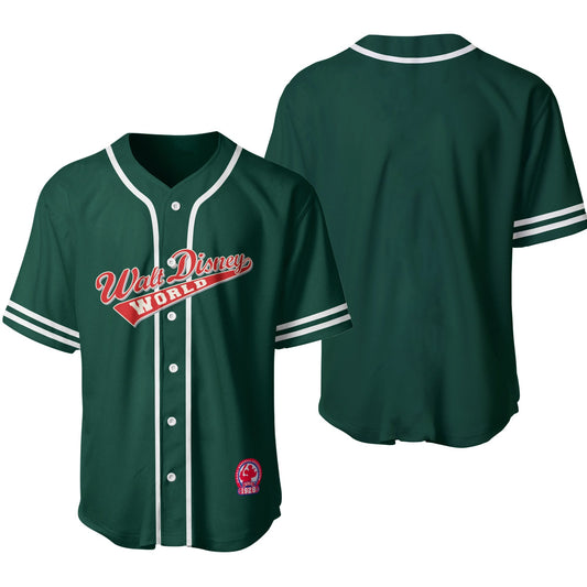 Disney Jersey Disneyland Magic Kingdom Vintage Walt Disney World Est 1928 Green Jersey Shirt Disney Baseball Jersey Disneyland Baseball Jersey