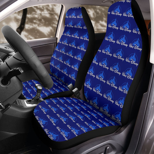 DN Car Seat Covers Walt DN Castle Symbol Pattern Seat Covers Blue