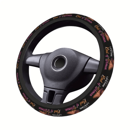 Africa Americans Steering Wheel Cover I'm A Once In A Lifetime Kind Of Woman Driving Wheel Cover Black Red