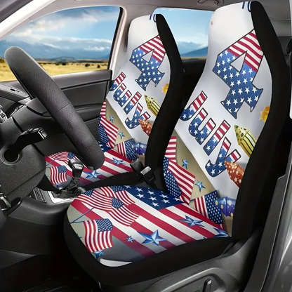 4th Of July Car Seat Covers Fourth Of July American Flag Seat Covers Red Blue