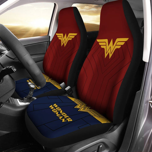 Wonder Woman Car Seat Covers DC Wonder Woman Suit Pattern Seat Covers Red Blue