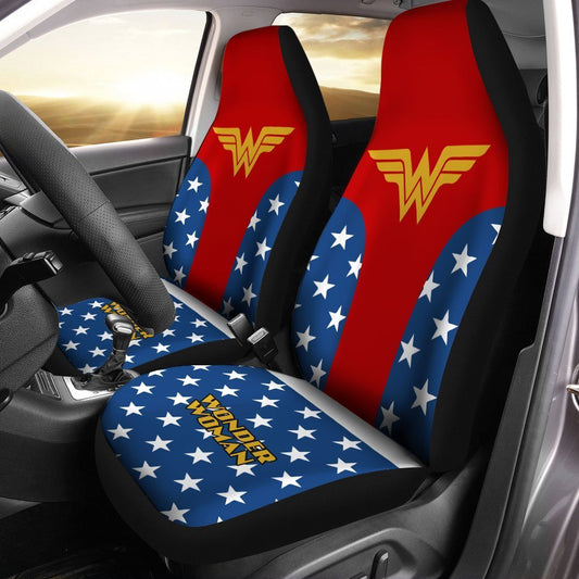 Wonder Woman Car Seat Covers DC Wonder Woman Original Suit Pattern Seat Covers Red Blue