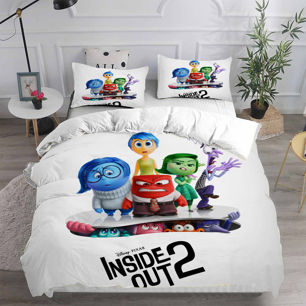 Inside Out Bedding Set DN All Emotions Inside Out 2 Duvet Covers White Unique Gift