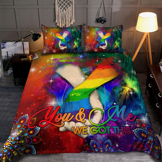 LGBT Bedding Set LGBT Pride You And Me We Got This Duvet Covers Colorful Unique Gift