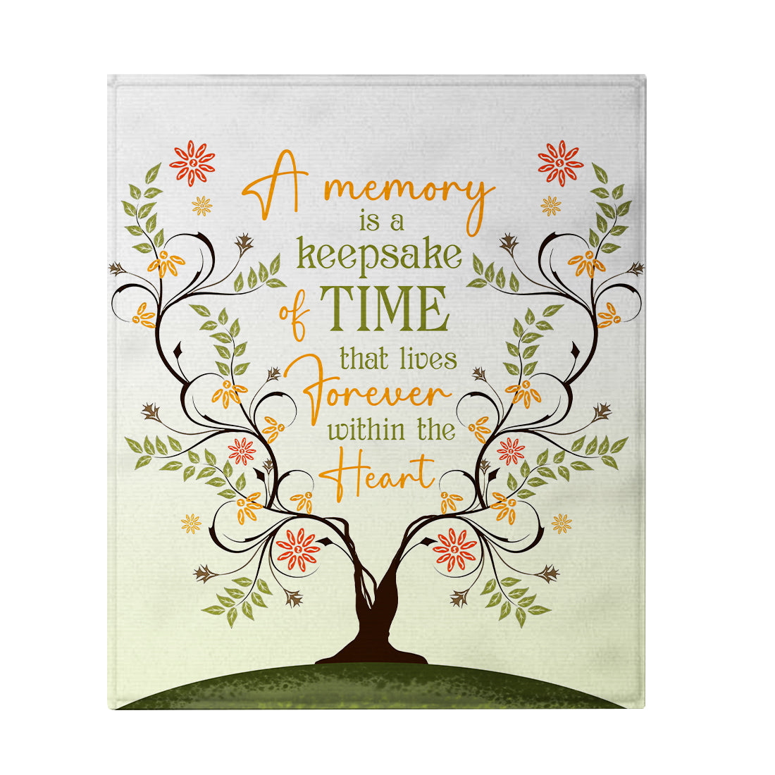 In Loving Memory Gift- A Memory Is A Keepsake Of Time Blanket- Memorial Gifts For Loss Of Loved One- Velveteen Plush Blanket- Loss Of Dad Mom Son Husband