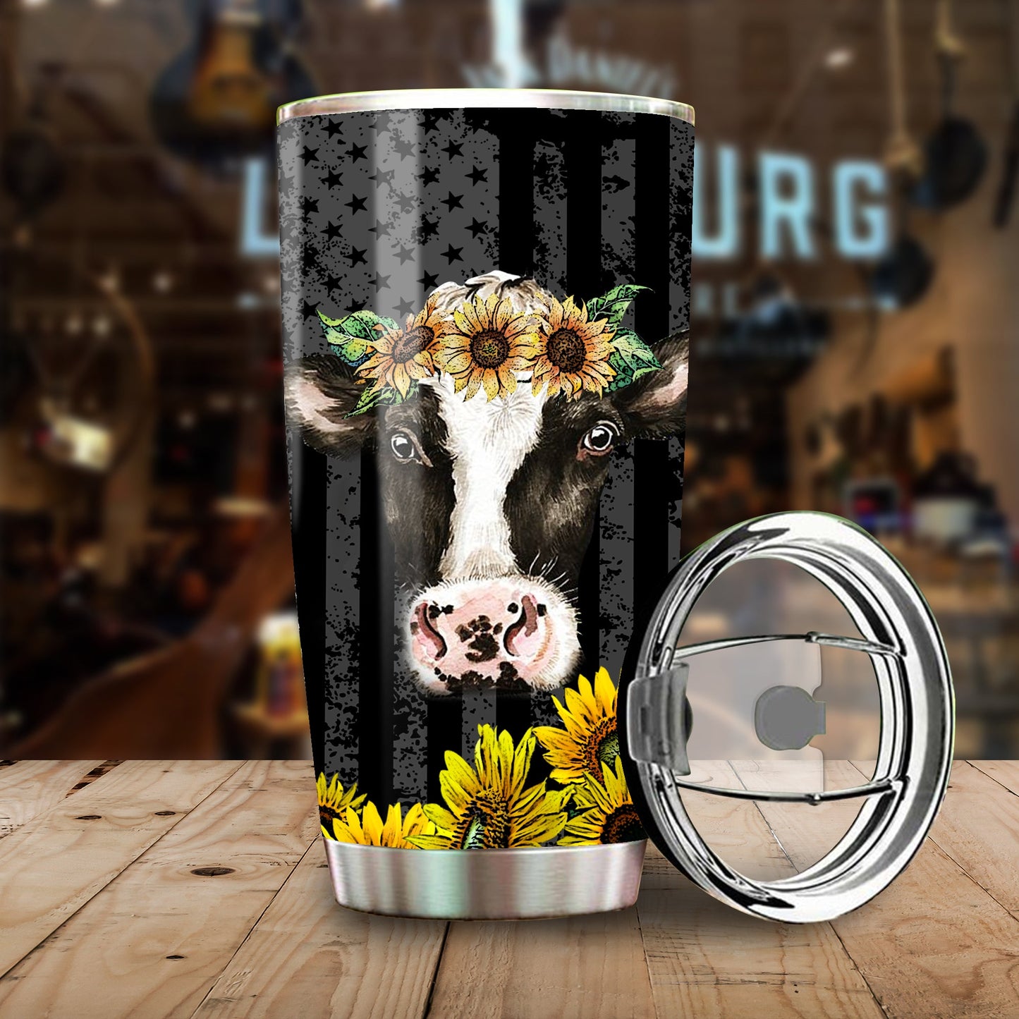 Unifinz Farmer Cow Tumbler Sunflower Cow Lover Tumbler Cup Awesome Farmer Travel Mug 2022