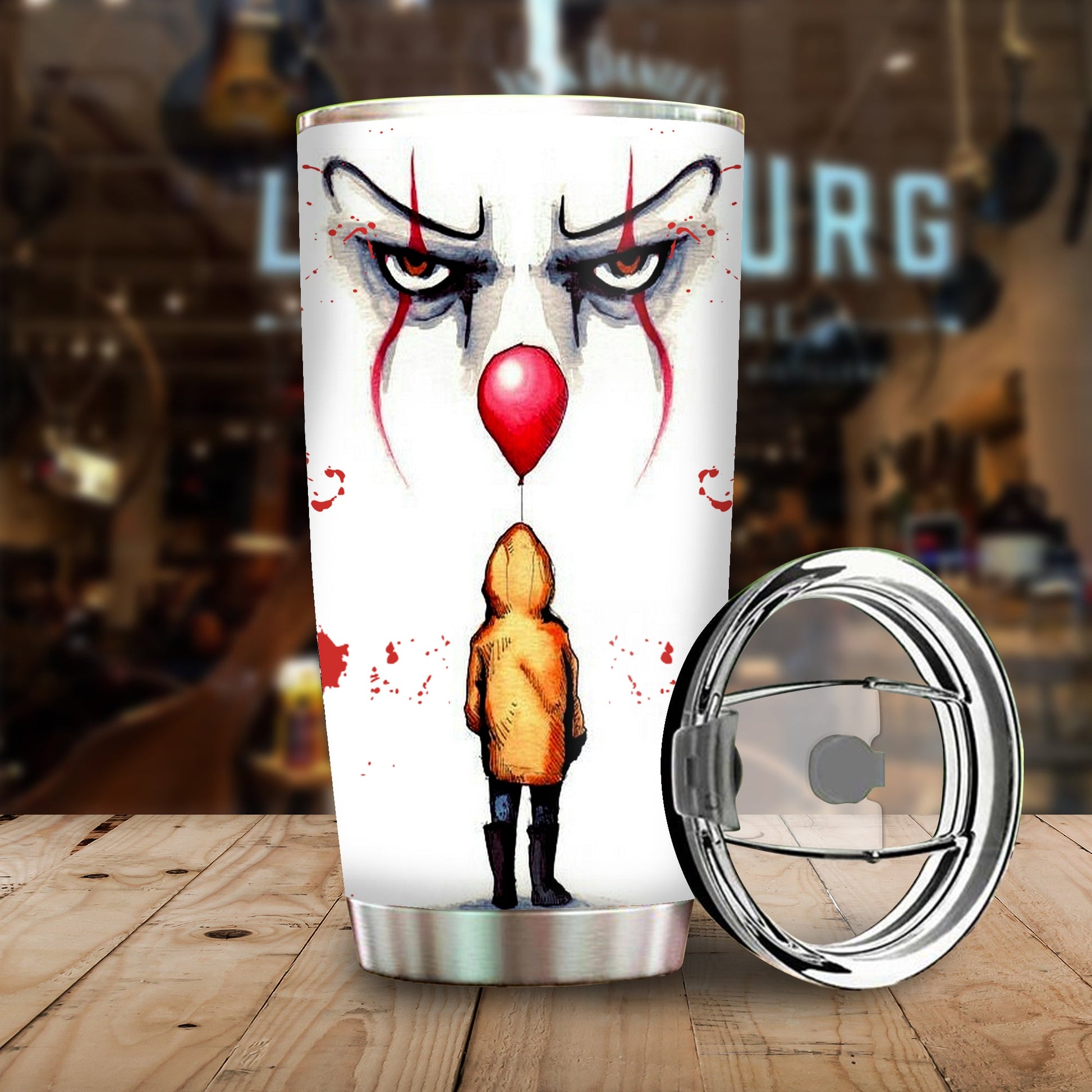 Unifinz Horror Tumbler It Pennywise S.King's Movie Tumbler Cup Cool Awesome IT Travel Mug 2022