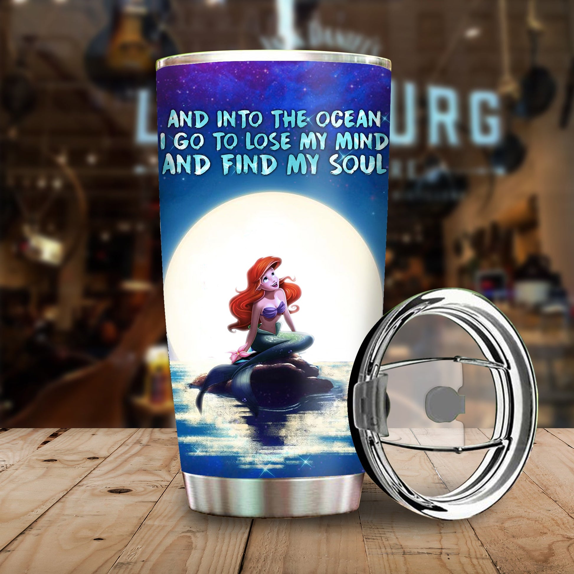 Unifinz DN Tumbler Mermaid And Into The Ocean Tumbler Cup Awesome DN Ariel Travel Mug 2022