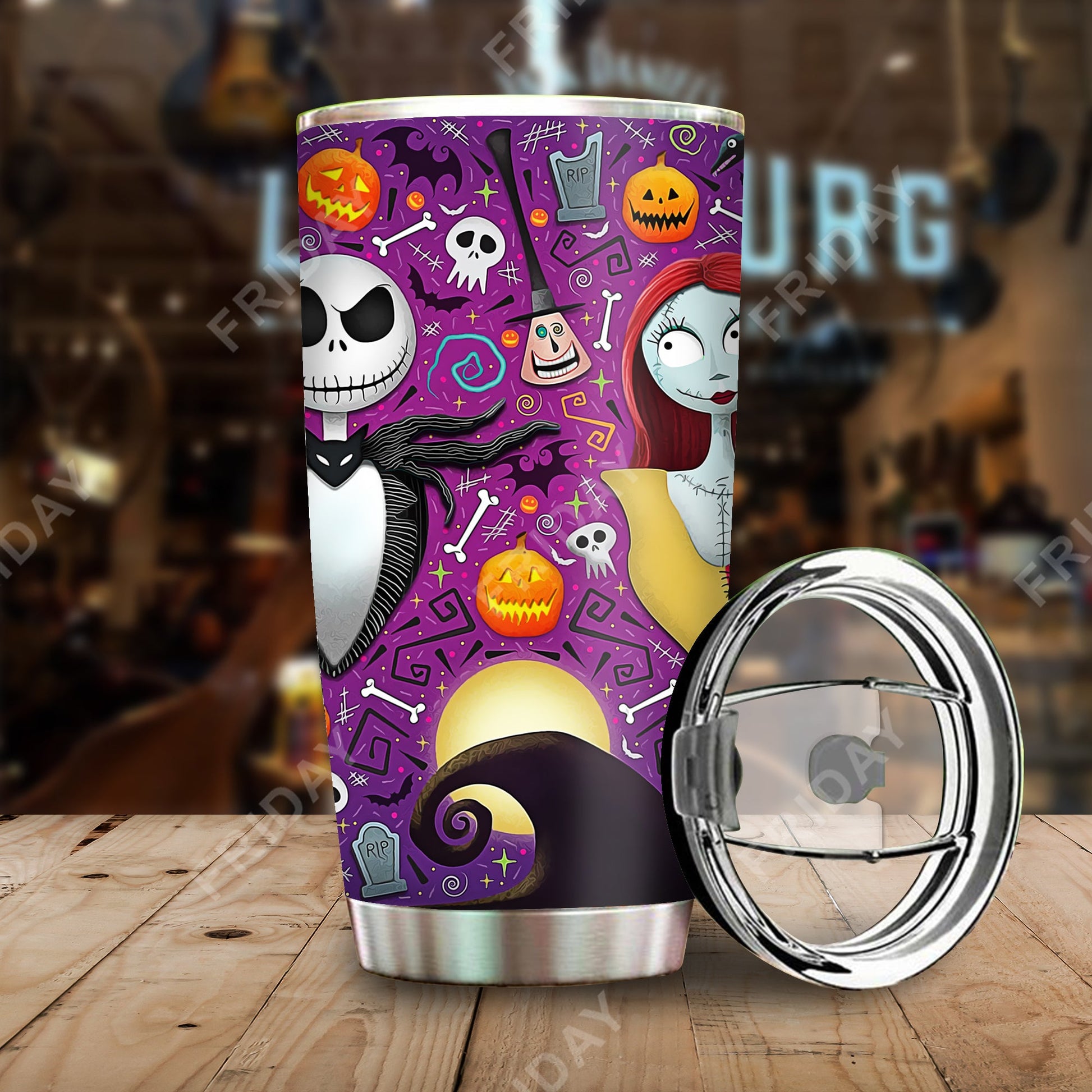 Unifinz TNBC Tumbler Jack And Sally Halloween Items Tumbler Cup Awesome DN TNBC Travel Mug Jak Skellington Sally Tumblers 2022