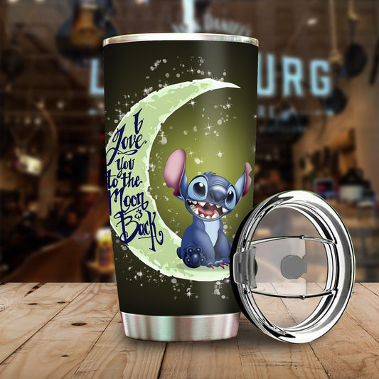 Unifinz Stitch Tumbler Stitch I Love You To The Moon And Back Tumbler Cup Cute DN Stitch Travel Mug 2022