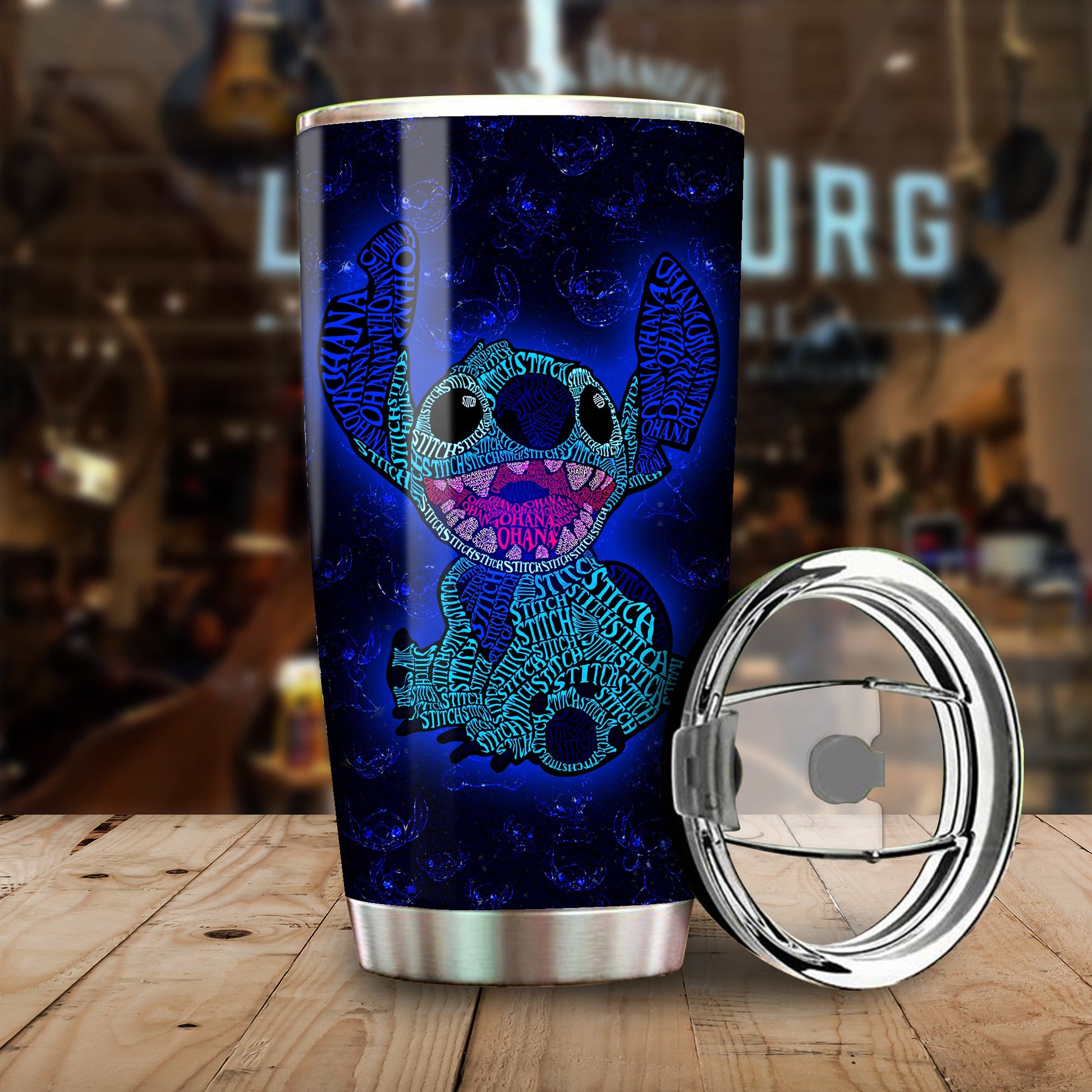 Unifinz DN Tumbler Adorable Stitch Ohana Beauty Art Words Stitch Tumbler Cup 20 oz Cute DN Stitch Travel Mug 2023