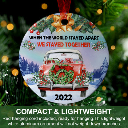 We Stayed Together Ornament 2022 Married Christmas Ornament Wedding Gift For Couple Newlyweds-Aluminum Metal Ornament With Ribbon 