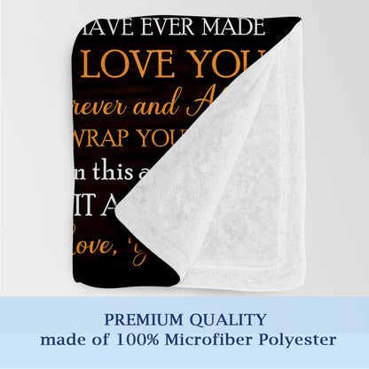 To My Husband Blanket- Valentines Day Gifts For Him, Valentines Gift For Husband- Velveteen Plush Blanket- Gifts For Anniversary Birthday, Blanket From Wife, Best Husband Gift Ideas