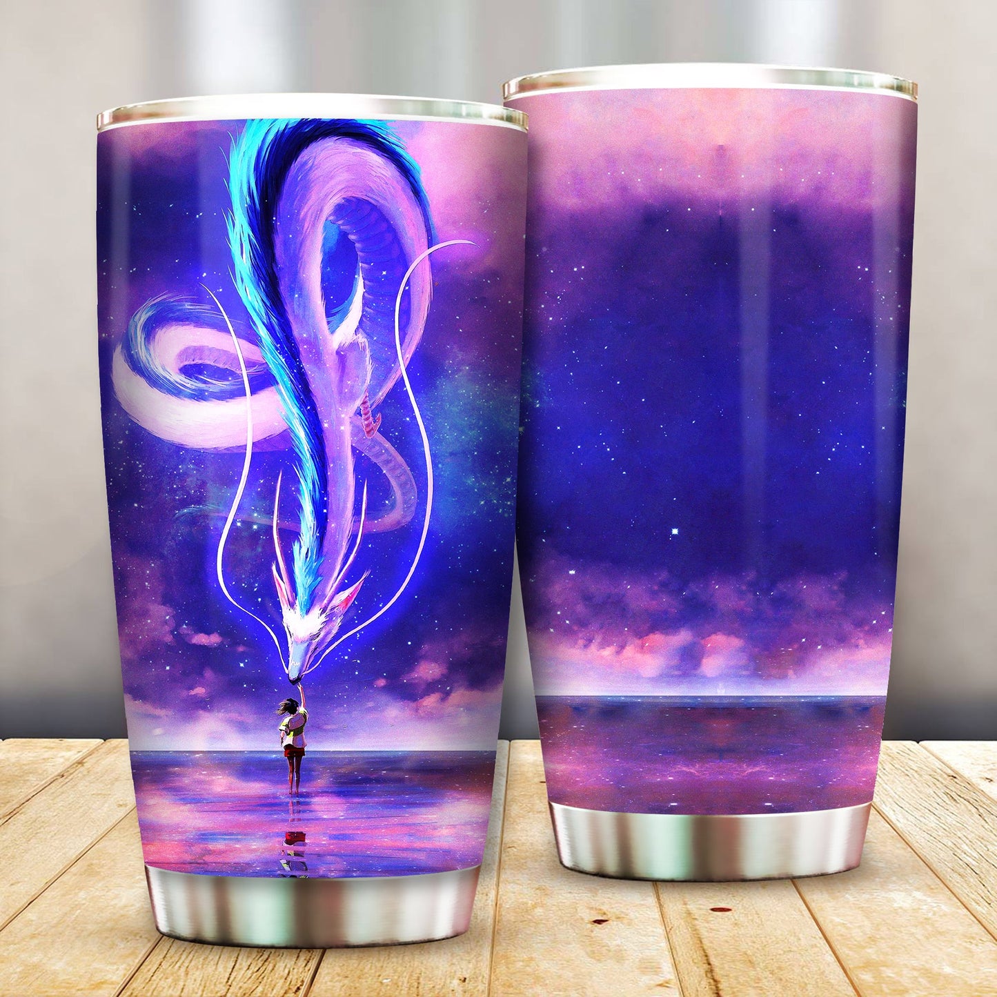 Unifinz GB Tumbler GB Chihiro & Haku Dragon Spirited Away Tumbler Cup Awesome GB Travel Mug 2023