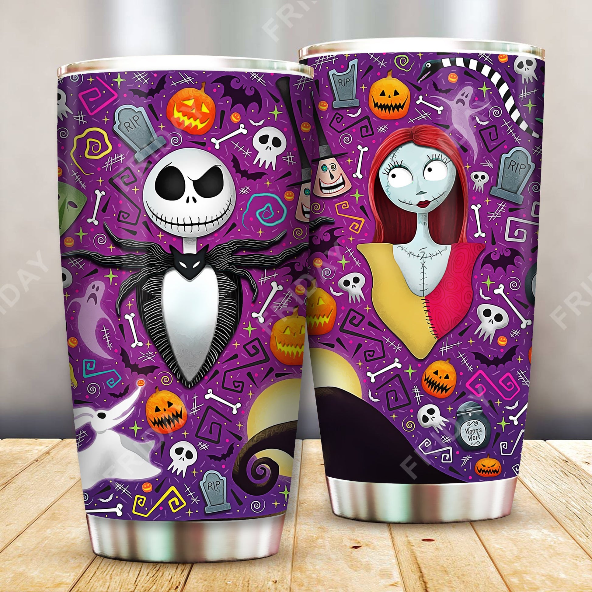 Unifinz TNBC Tumbler Jack And Sally Halloween Items Tumbler Cup Awesome DN TNBC Travel Mug Jak Skellington Sally Tumblers 2023