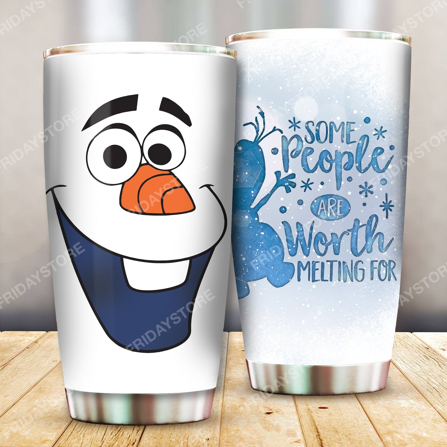 Unifinz DN Tumbler Olaf Some People Are Worth Frozen Tumbler Cup DN Frozen Travel Mug Cute High Quality Olaf Tumblers 2023