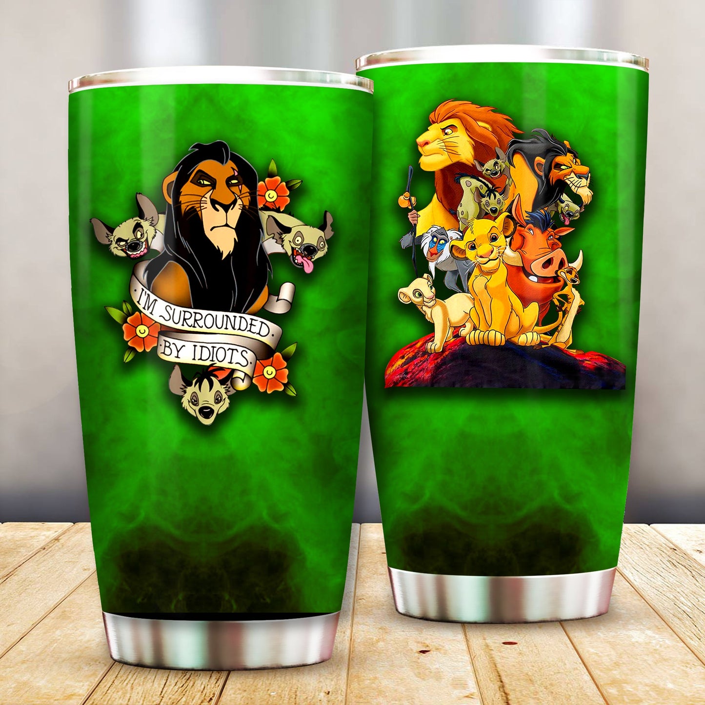 Unifinz LK Tumbler I'm Surrounded By Idiots Tumbler Cup Funny High Quality DN LK Travel Mug 2028