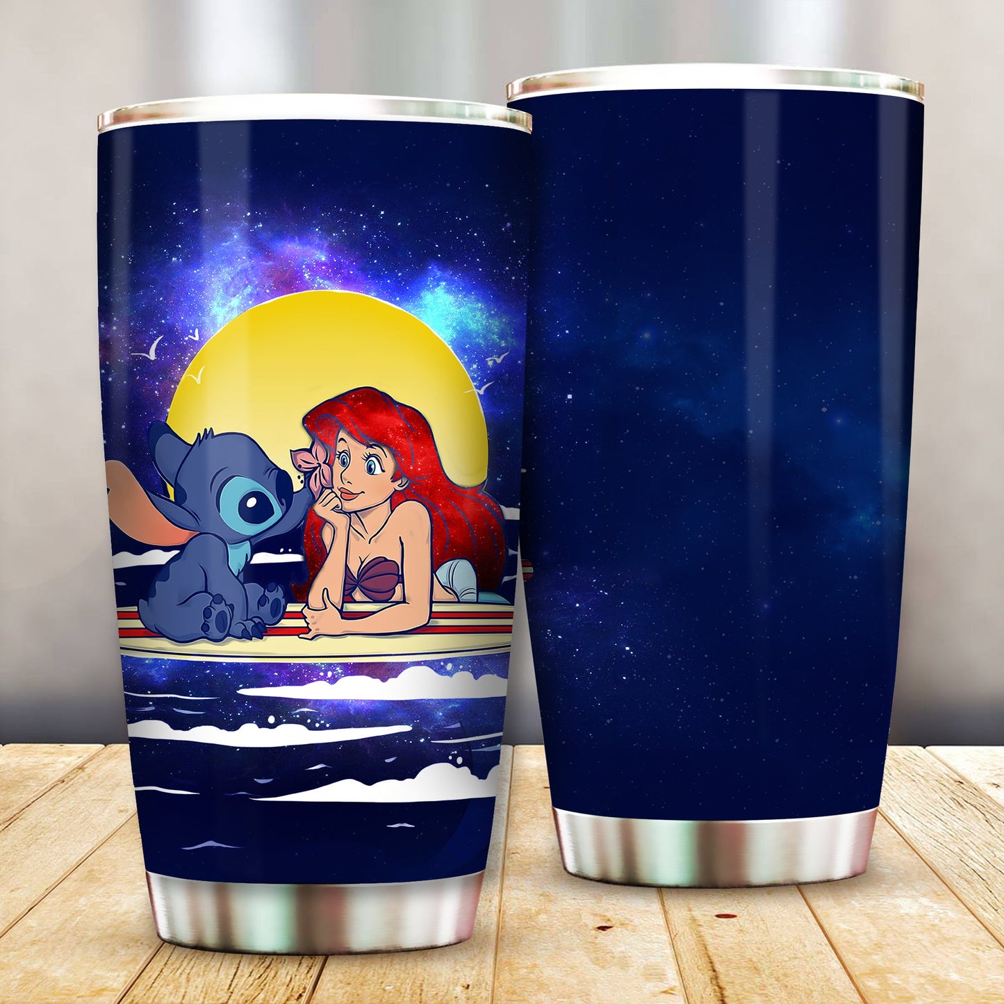 Unifinz DN Tumbler Stitch and Ariel Little Mermaid Tumbler Cup Amazing Cute DN Ariel Travel Mug DN Stitch Tumblers 2023