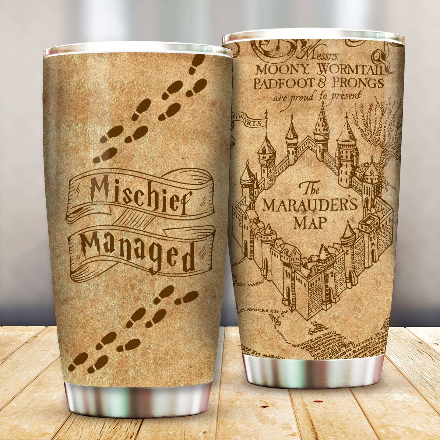 Unifinz HP Tumbler The Marauder's Map Mischief Managed Harry Potter Couple Tumbler Cup Cool HP Travel Mug 2023