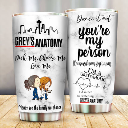 Unifinz G'Anatomy Tumbler G'Anatomy Pick Me Choose Me Love Me Tumbler Cup Amazing G'Anatomy Travel Mug 2022