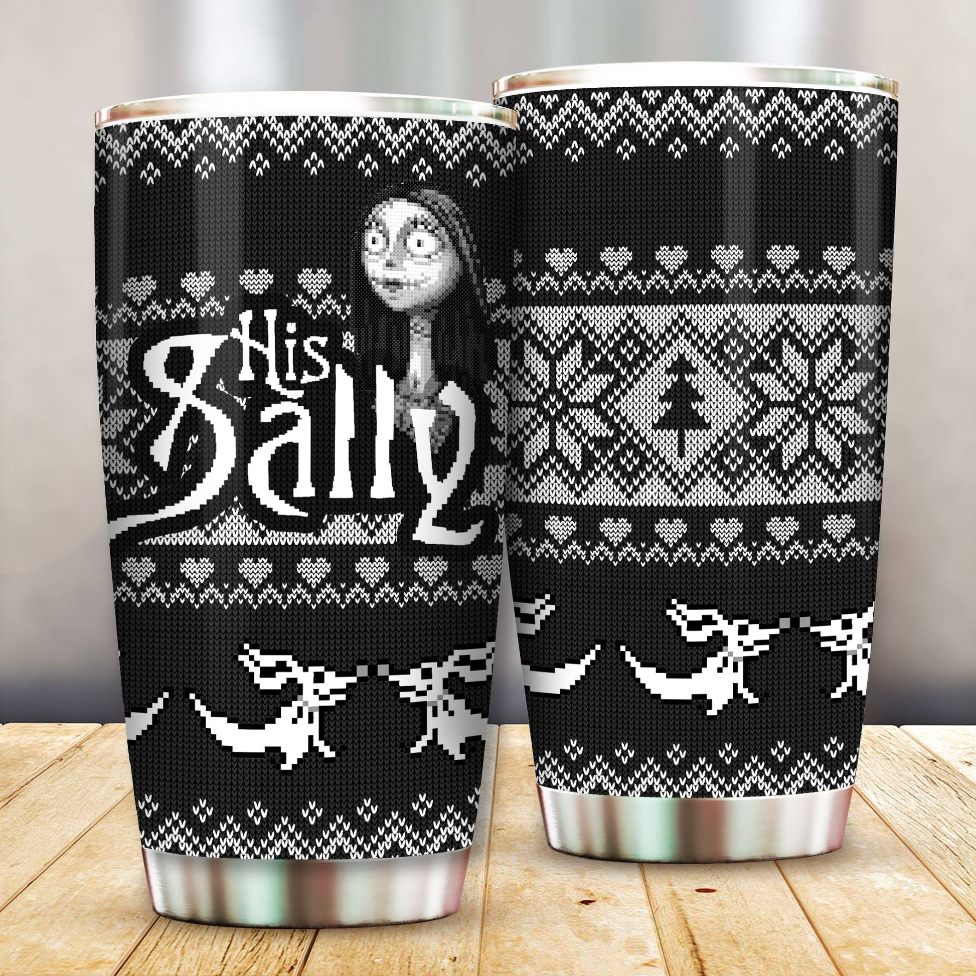 Unifinz TNBC Tumbler His Sally Nightmare Couple Tumbler Cup Amazing DN TNBC Travel Mug 2023