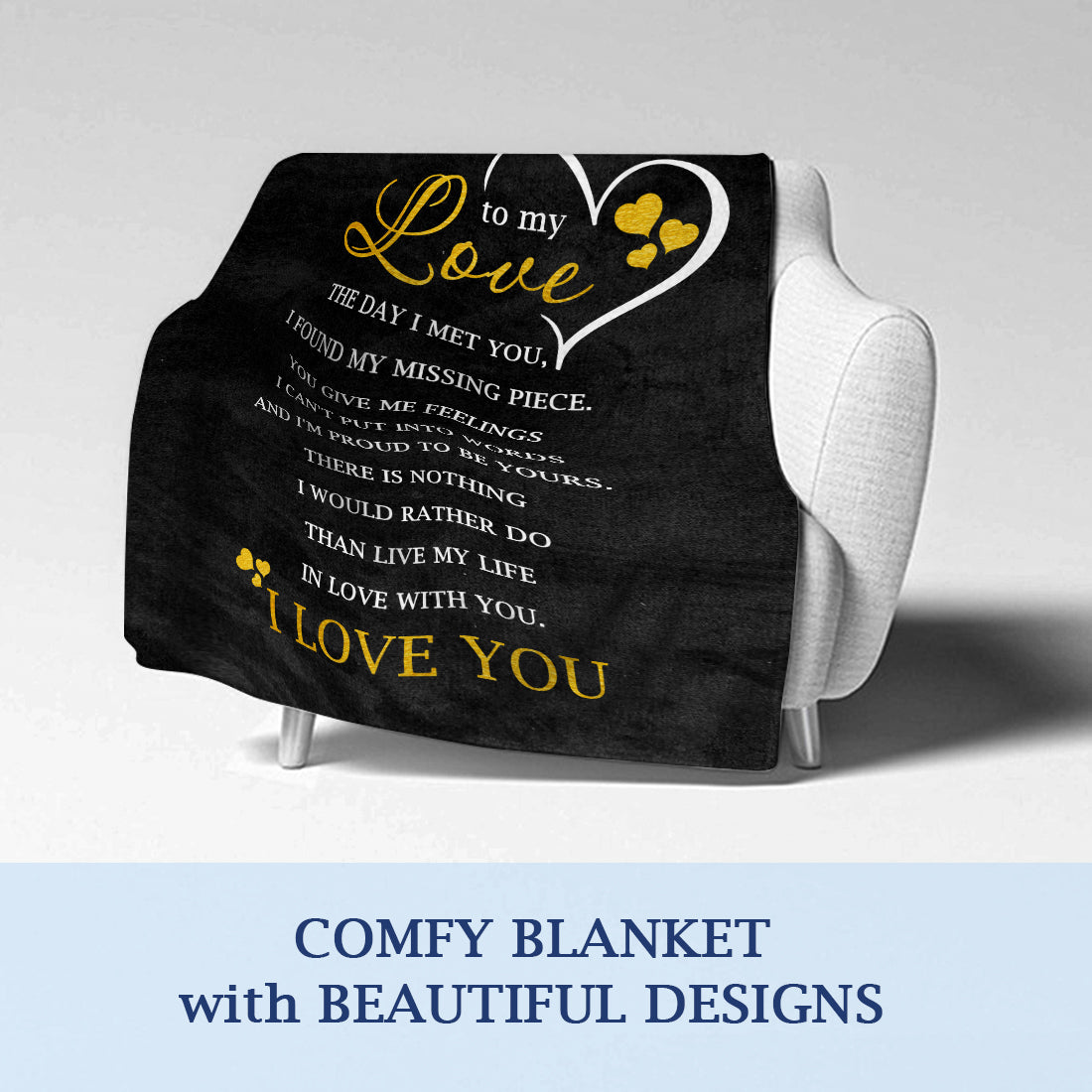 To My Love Blanket- Valentines Day Gifts For Her Him, Anniversary Gift For Wife Husband- Velveteen Plush Blanket- Birthday Gifts for Boyfriend Girlfriend