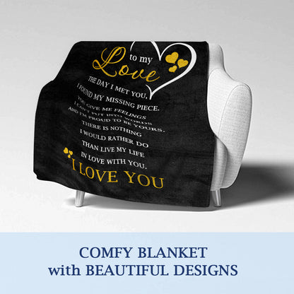 To My Love Blanket- Valentines Day Gifts For Her Him, Anniversary Gift For Wife Husband- Velveteen Plush Blanket- Birthday Gifts for Boyfriend Girlfriend