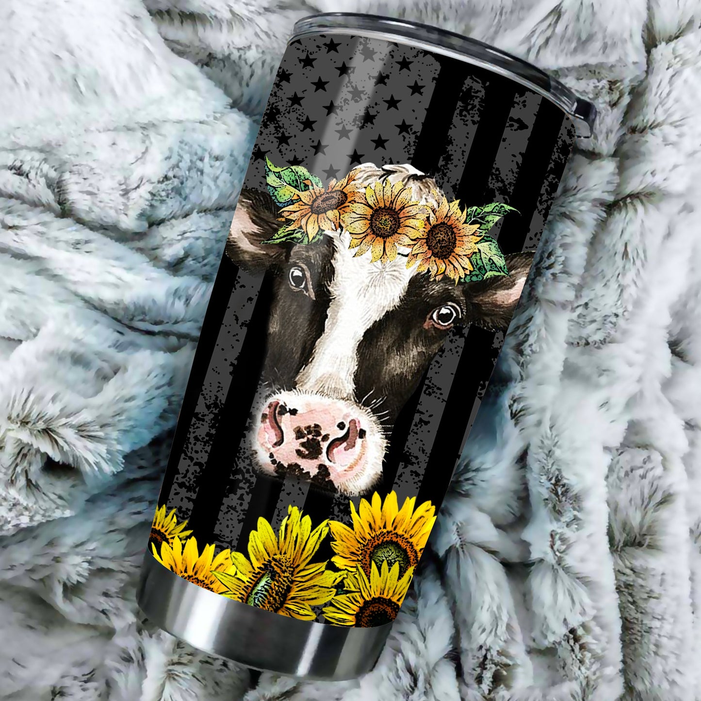Unifinz Farmer Cow Tumbler Sunflower Cow Lover Tumbler Cup Awesome Farmer Travel Mug 2023