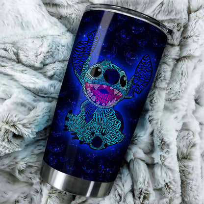 Unifinz DN Tumbler Adorable Stitch Ohana Beauty Art Words Stitch Tumbler Cup 20 oz Cute DN Stitch Travel Mug 2024