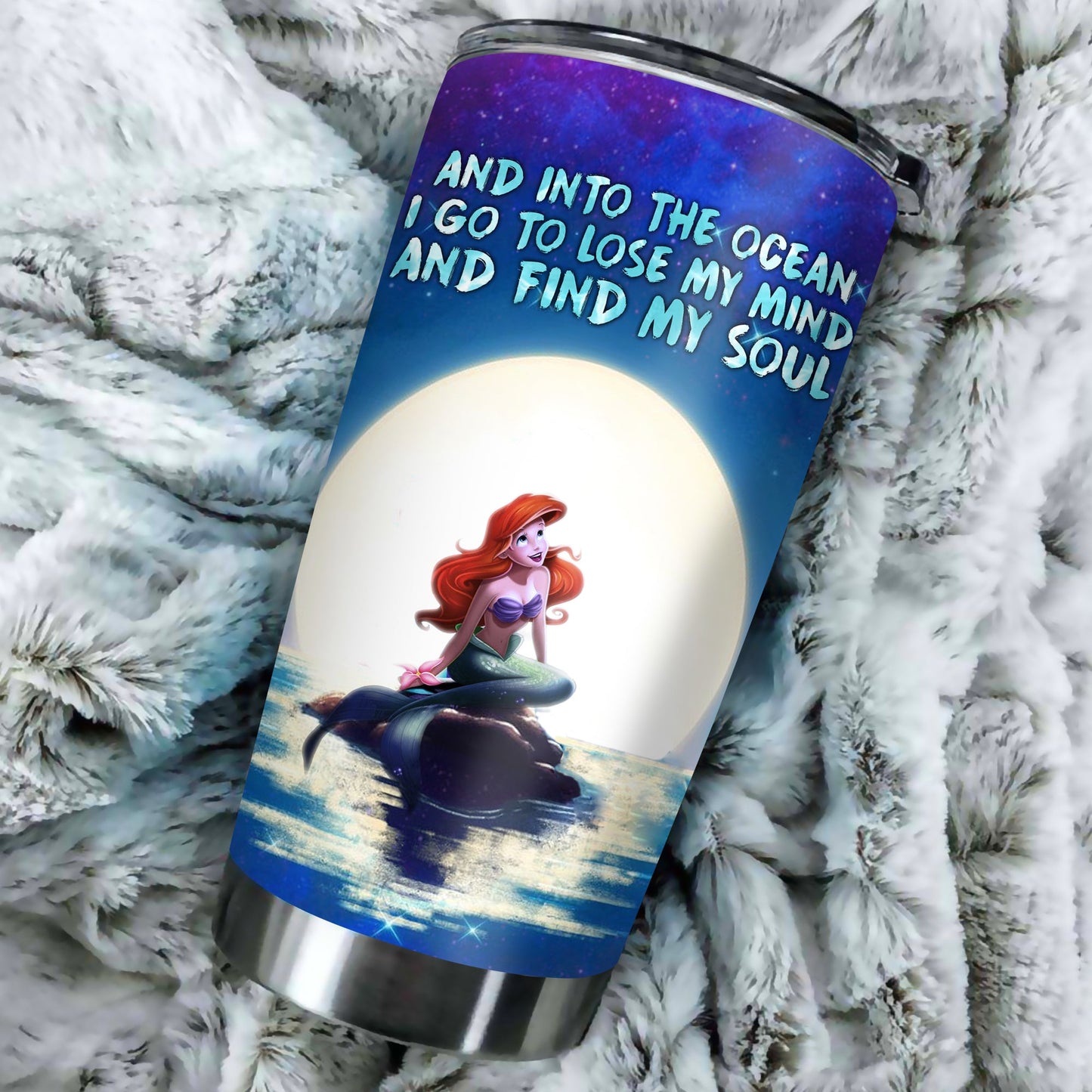 Unifinz DN Tumbler Mermaid And Into The Ocean Tumbler Cup Awesome DN Ariel Travel Mug 2024