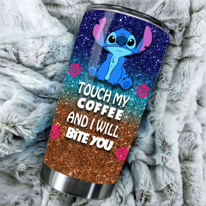 Unifinz Stitch Tumbler Touch My Coffee And I Will Bite You Tumbler Cup Cute Funny DN Stitch Travel Mug 2023