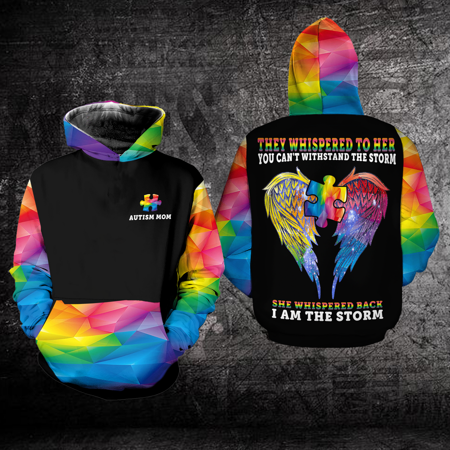 Unifinz Autism Mom Hoodie They Whispered To Her Hoodie Autism Apparel 2022