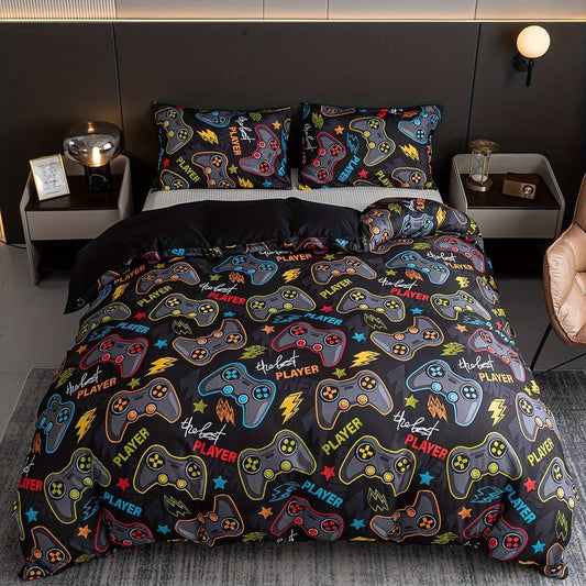 Game Bedding Set Game Console Player Pattern Duvet Covers Colorful Unique Gift