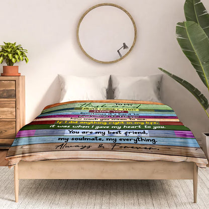 Valentines Day Gifts For Him, To My Husband Blanket, Valentines Gift For Husband- Velveteen Plush Blanket- Gifts For Anniversary Birthday, Blanket From Wife, Best Husband Gift Ideas