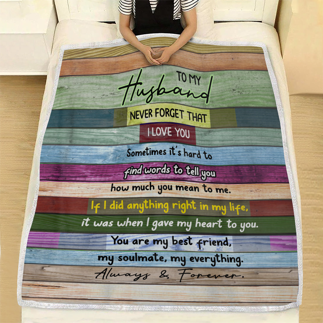 Valentines Day Gifts For Him, To My Husband Blanket, Valentines Gift For Husband- Velveteen Plush Blanket- Gifts For Anniversary Birthday, Blanket From Wife, Best Husband Gift Ideas