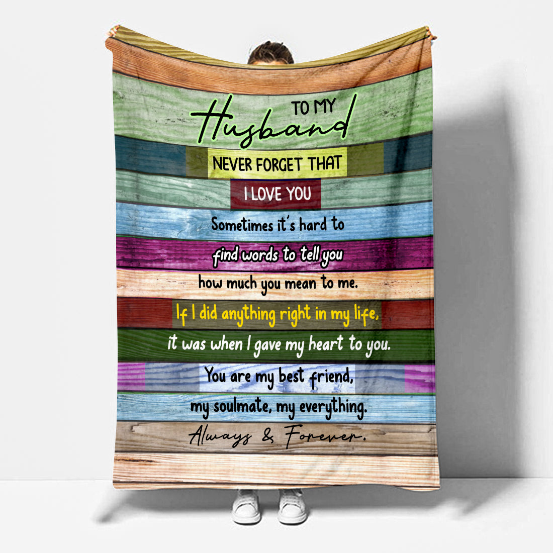 Valentines Day Gifts For Him, To My Husband Blanket, Valentines Gift For Husband- Velveteen Plush Blanket- Gifts For Anniversary Birthday, Blanket From Wife, Best Husband Gift Ideas