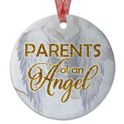 Sympathy Infant Loss Memorial Ornament Parents Of An Angel Ornament Keepsake Gift For Loss Of Baby-Aluminum Metal Ornament With Ribbon