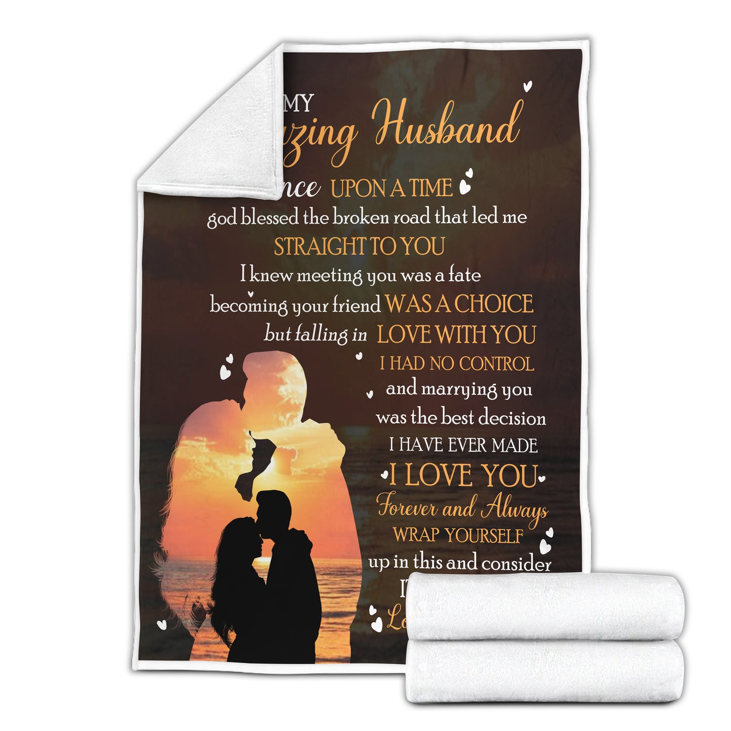 To My Husband Blanket- Valentines Day Gifts For Him, Valentines Gift For Husband- Velveteen Plush Blanket- Gifts For Anniversary Birthday, Blanket From Wife, Best Husband Gift Ideas