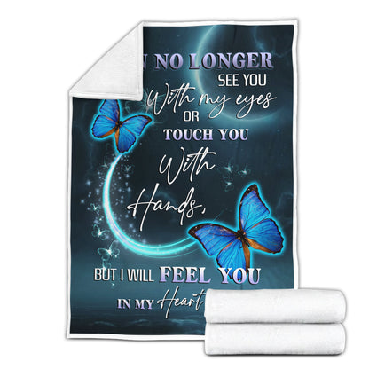 Memorial Blanket I Can No Longer See You Blanket Memorial Gifts For Loss Of Loved Ones - Sympathy Gifts- Velveteen Plush Blanket- In Loving Memory Of Dad Mom