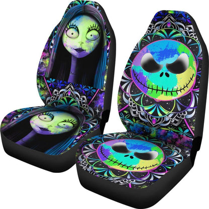 TNBC Car Seat Covers Jack Skellington And Sally Gradiant Mandala Seat Covers