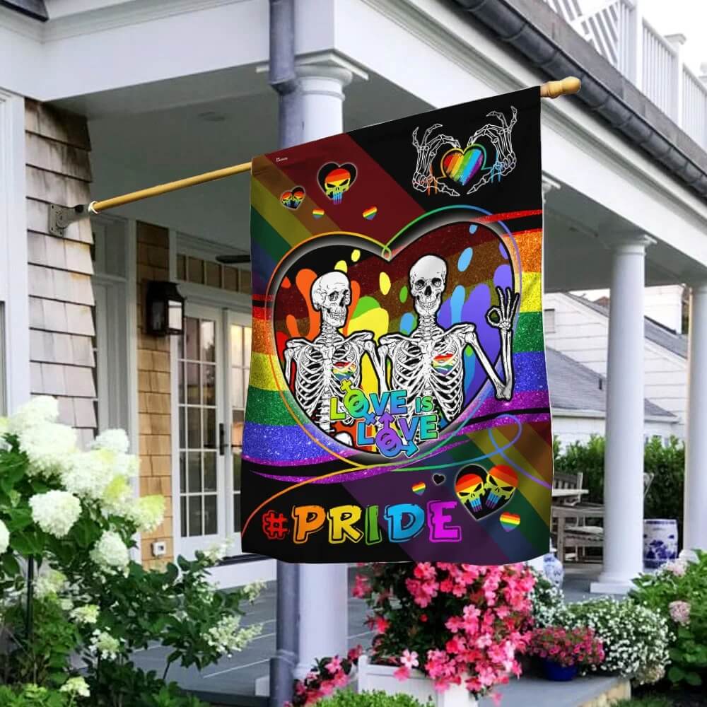 Unifinz LGBT Pride Flag Skull Love Is Love LGBT Pride Garden Flag LGBT House Flag 2022