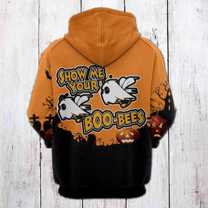 Halloween Hoodie Show Me Your Boo Bees Orange Hoodie Halloween Clothing