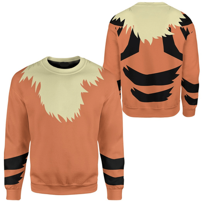 PKM Hoodie Arcanine PKM Cosplay T-shirt Sweatshirt Orange Unisex Adults New Release