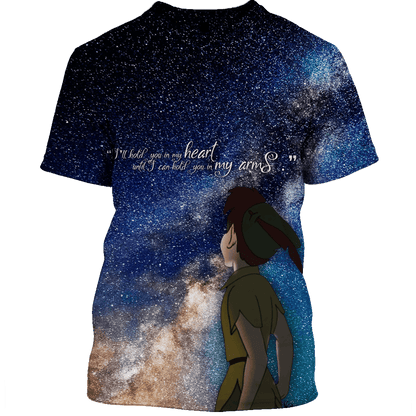 Peter Pan Hoodie I'll Hold You In My Heart T-shirt Blue Unisex