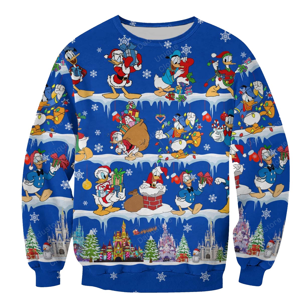 DN Sweatshirt Christmas Celebration Donald Sweatshirt Blue Unisex Adults New Release