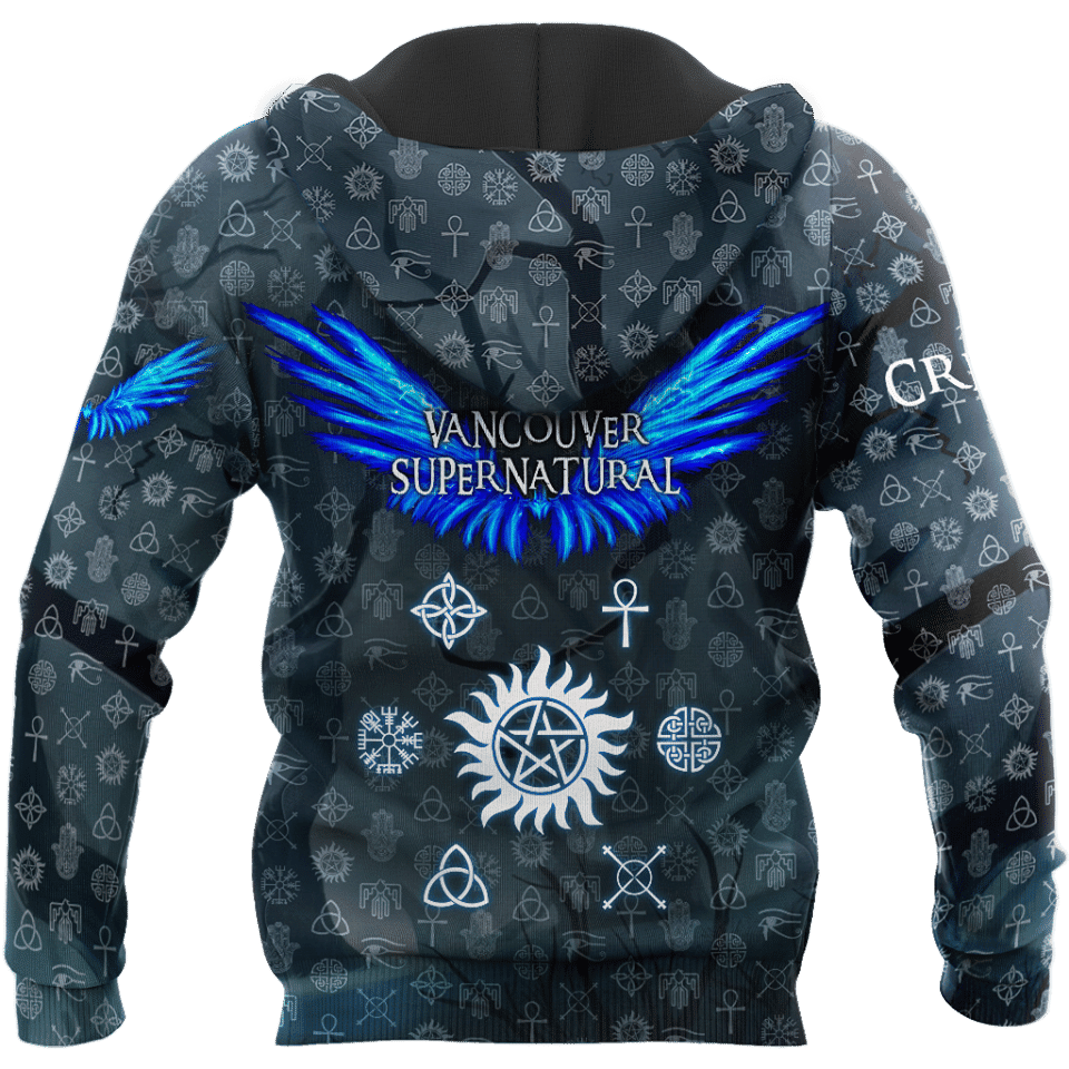 Supernatural Hoodie Vancouver Supernatural Ghost Hunting Teams T-shirt Blue Unisex