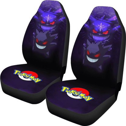 PKM Car Seat Covers Gengar Psychic PKM Evolution Seat Covers Black