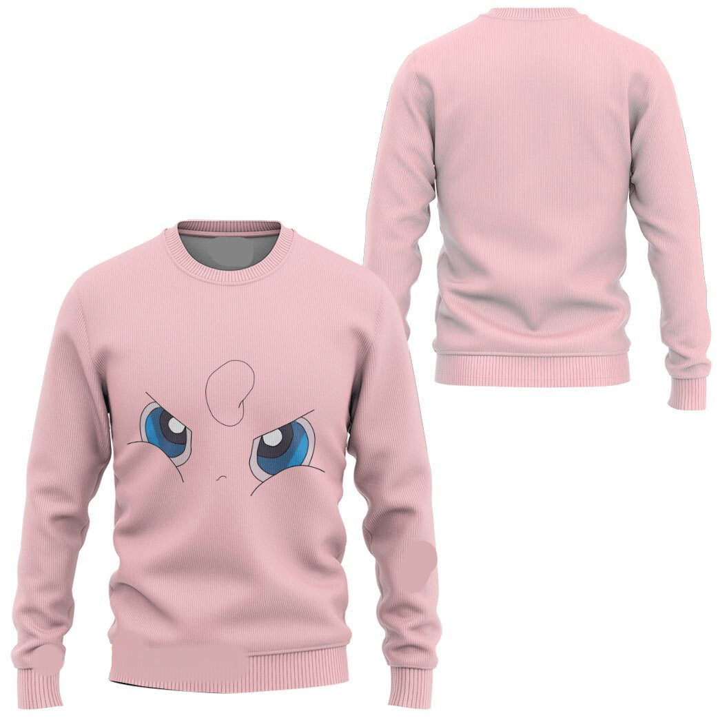 PKM Hoodie Jigglypuff PKM Cosplay T-shirt Sweatshirt Pink Unisex Adults New Release